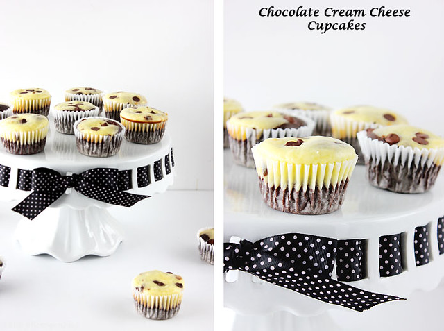 choc cream cheese cupcake collage