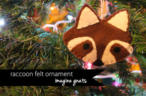 raccoon felt ornament