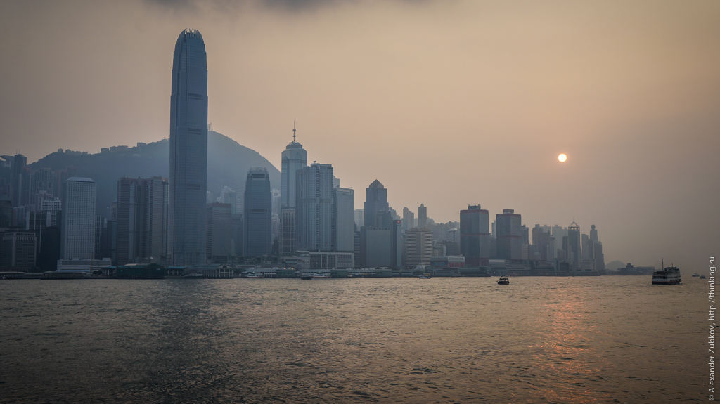 Закат в Гонконге
