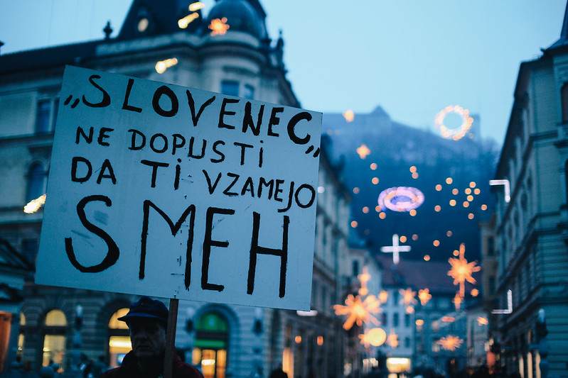 Protest in Ljubljana