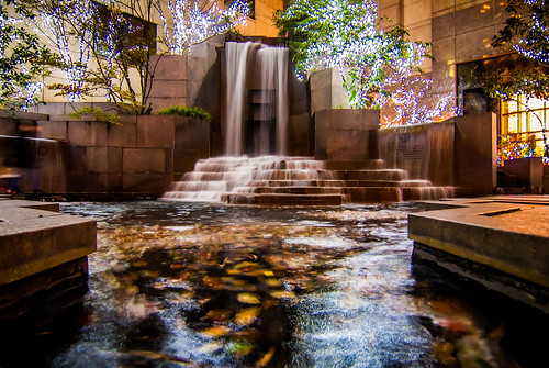 waterfall in downtown charlotte by DigiDreamGrafix.com