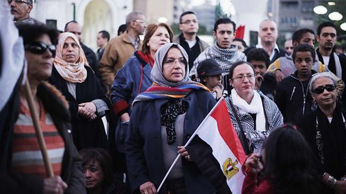Egyptians demonstrate against the referendum on the draft constitution on December 18, 2012. The official results say that the Morsi government won the first round of the vote 56 to 44 percent opposed. by Pan-African News Wire File Photos