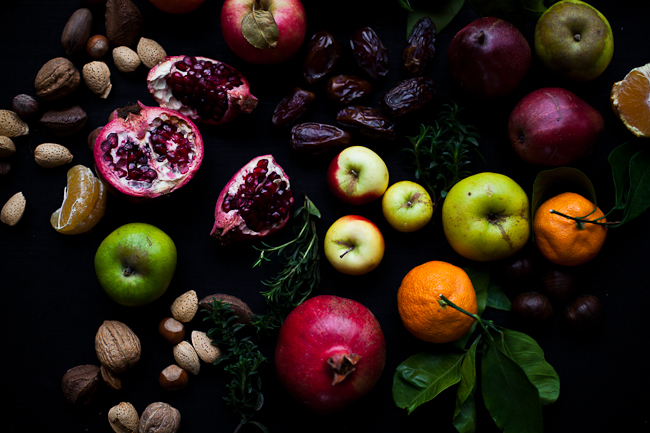 A winter feast, fruits