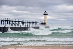 Manistee Breakwater Lighthouse Manistee, Michigan by Michigan Nut