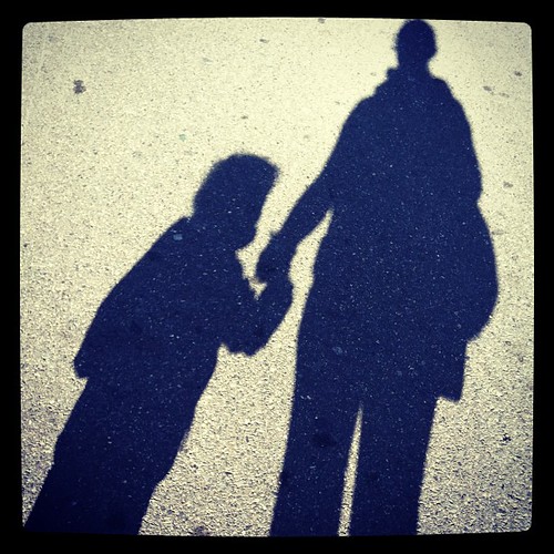 Our shadows...wish this one would stay little... #shadows, #1000gifts