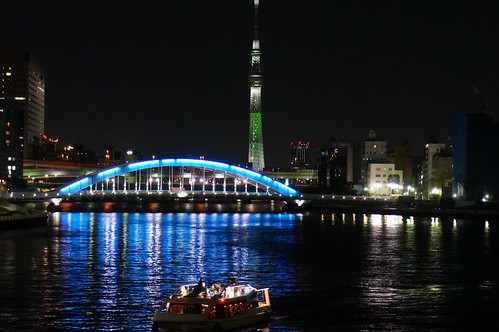 river cruise & Tokyo white Skytree