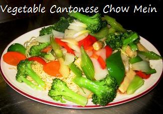vegetable cantonese chow mein