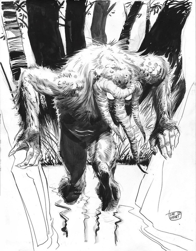 Man-Thing comission by Lee Weeks 2012