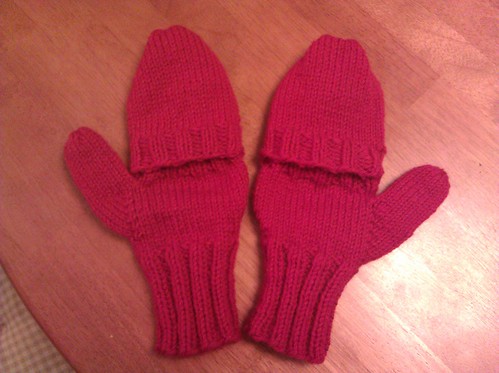 red convertible mittens