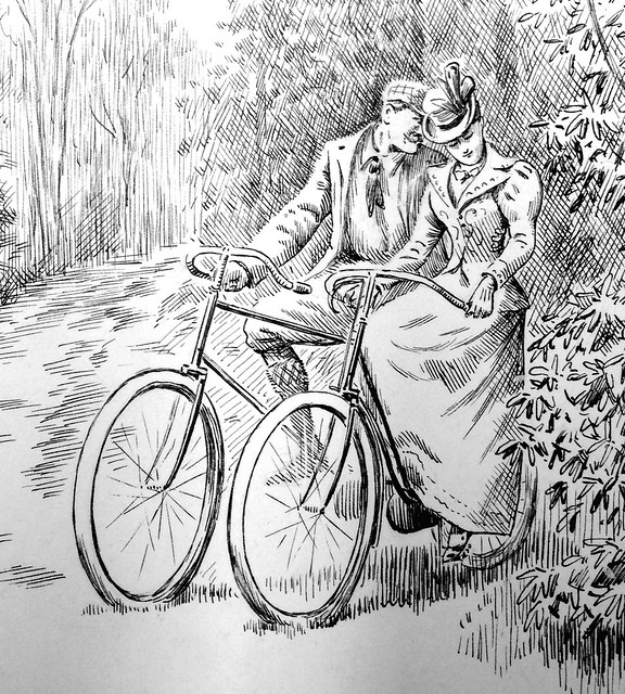 Cycling lovers, 1897 [close-up]