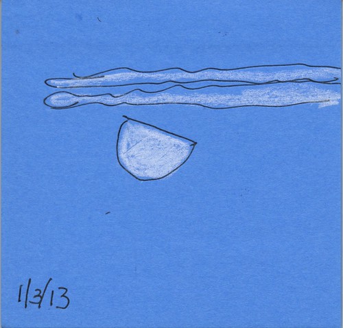 moon on a post-it by Bricoleur's Daughter