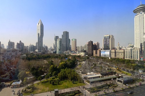 Nanjing Road merging east and west