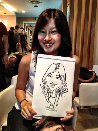 caricature live sketching for Orchard Scotts Dental for Miss Universe Singapore - 10