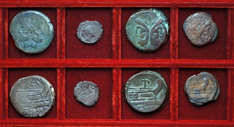 RRC 176 PAE Aemilia Paetus bronzes, RRC 177 PT bronzes, Ahala collection, coins of the Roman Republic