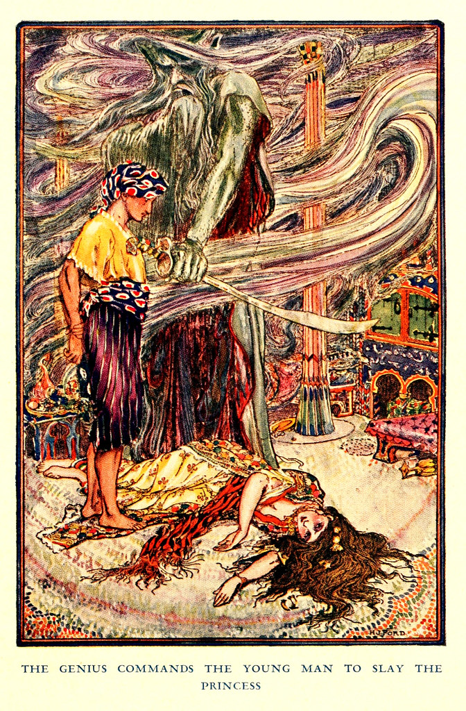Henry Justice Ford - The Arabian nights entertainments selected and edited by Andrew Lang, 1898 (color plate 1)