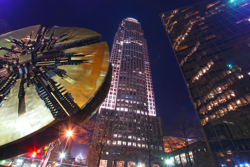 charlotte downtown at night by DigiDreamGrafix.com
