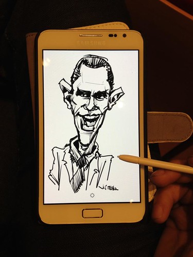 test drive Obama sketch on Samsung Galaxy Note