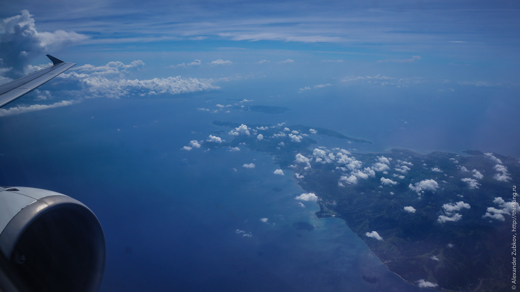 Вид из самолета на филиппинские острова