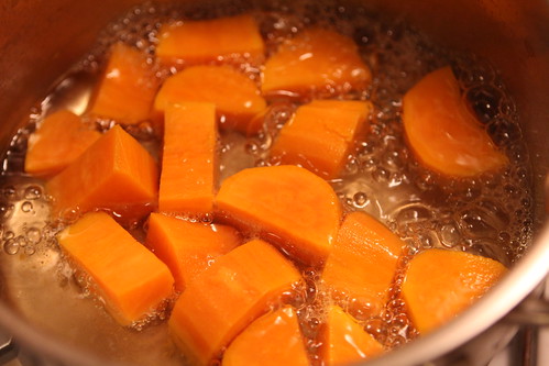 Cooking Sweet Potato for the Babies