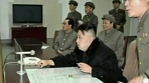 Democratic People's Republic of Korea (DPRK) leader Kim Jong-un watches the historic launch of a satellite in Pyongyang. The pioneering effort sent shockwaves through the imperialist states. by Pan-African News Wire File Photos