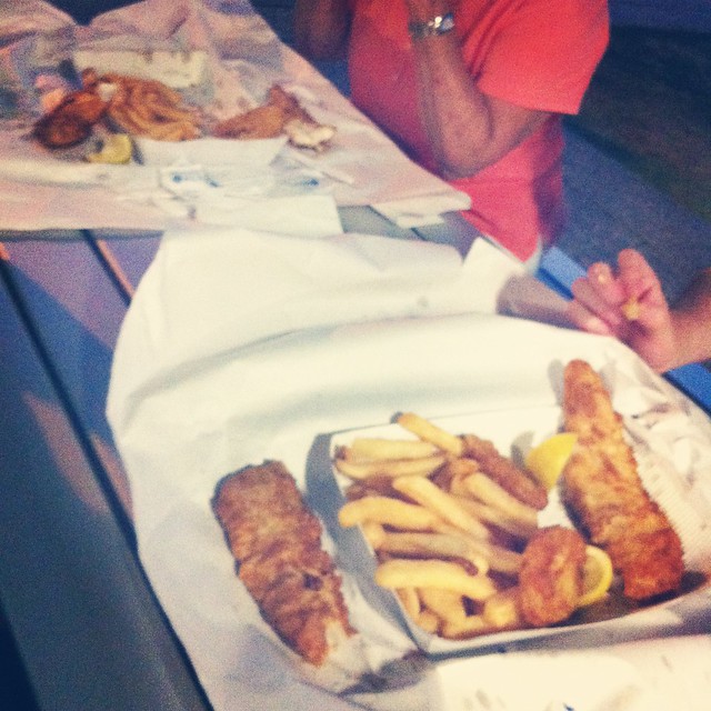 Fish and Chips on the Spit