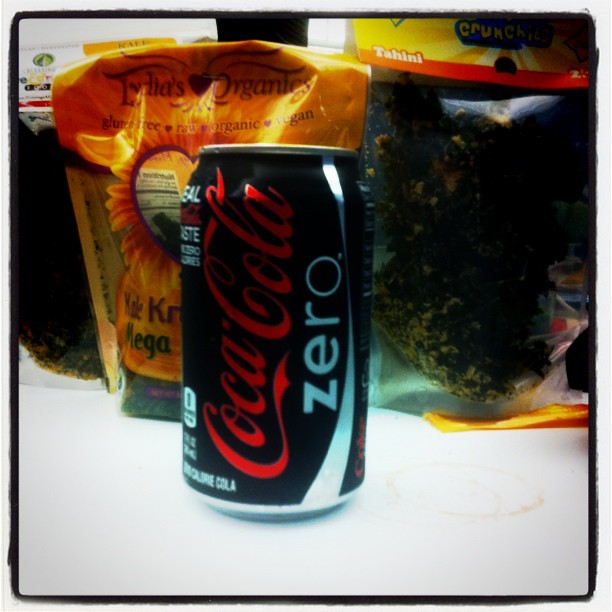 My zynga diet: kale and coke zero.