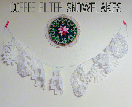 Coffee Filter Snowlakes DIY