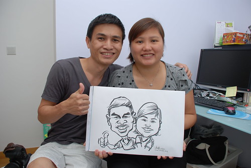 caricature live sketching for birthday party 10032012 - 3
