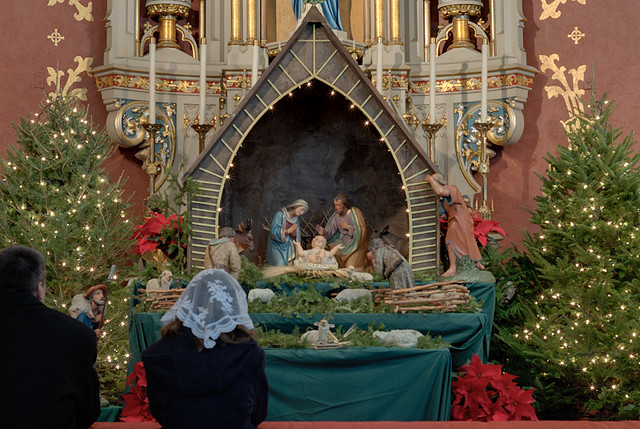 Saint Francis de Sales Oratory, in Saint Louis, Missouri, USA - Christmas manger