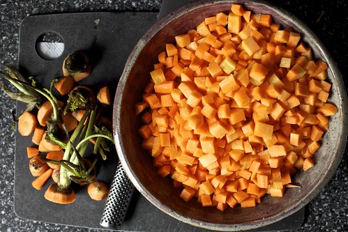 diced the carrots, but you can slice them