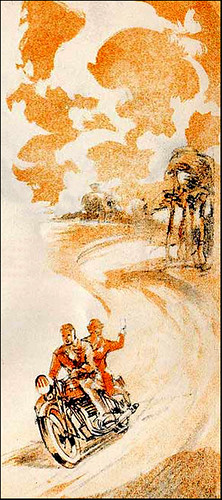 1935 Triumph Brochure Sketch by bullittmcqueen