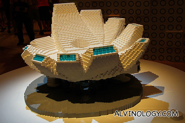 A LEGO brick version of the ArtScience Museum - a commissioned piece specially for this exhibition 