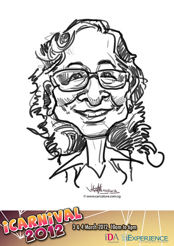 digital live caricature for iCarnival 2012  (IDA) - Day 1 - 9