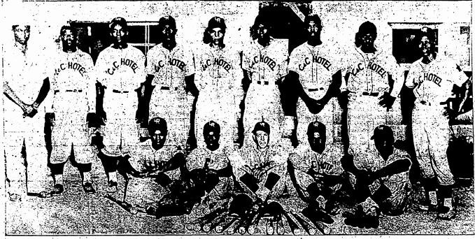 The C and C Hotel Stars at Taylor Field in Pine Bluff. Arkansas State Press, July 26th, 1947.