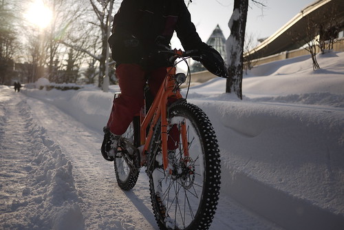 Maxx Bikes Pacemaxx Comfort in snow (Sapporo, Japan)
