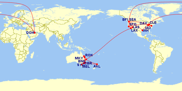 2012 Flight Map