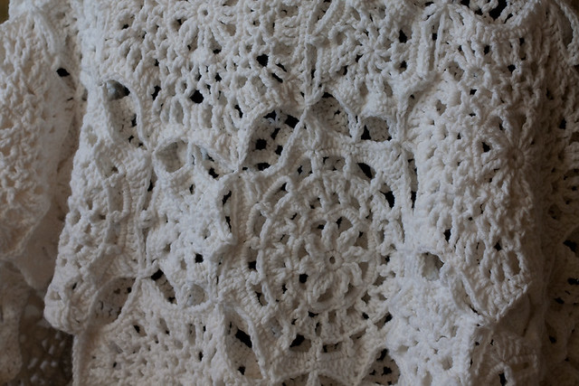 Lacy White Afghan
