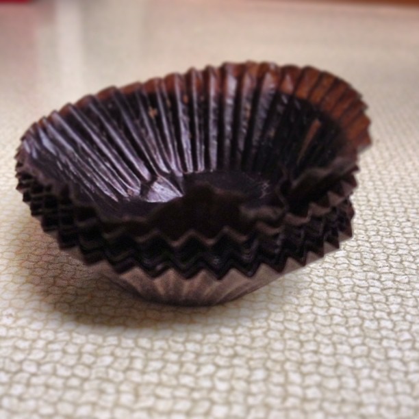 How many wrappers does one peanut butter cup need? Apparently this one needed 10!