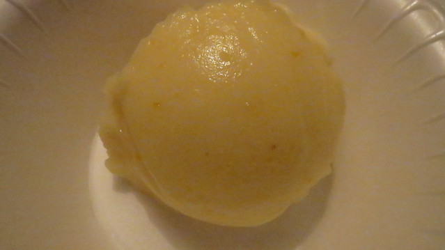 finished lemon sorbet