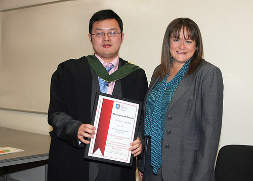 P&A Prize for Organisational Leadership 2011/2012 awarded to Xun Zhao