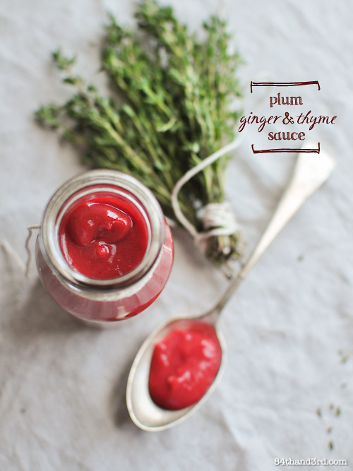 Plum & Ginger Sauce, How to Dry Thyme, and a bit about food waste...
