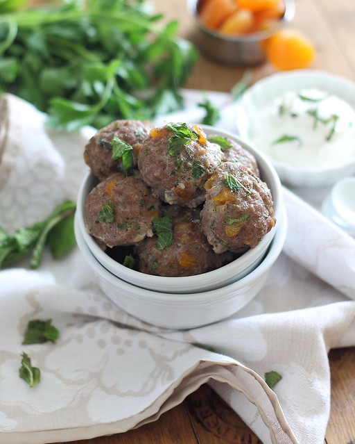 101 Meatball Recipes: Greek Meatballs with Mint and Dried Apricot - Running to the Kitchen