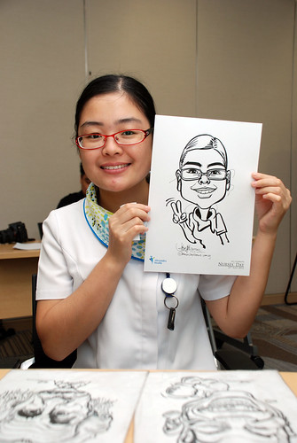 caricature live sketching for Khoo Teck Puat Hospital, Nurses' Day - 13