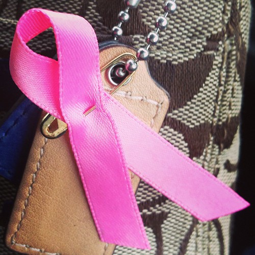 Breast Cancer Awareness, on my purse. #pink #sk14day