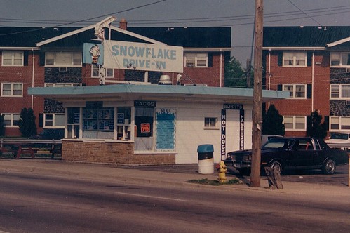 The Snowflake Drive In on Ogden Avenue. (Gone)  Lyons Illinois.  May 1989. by Eddie from Chicago