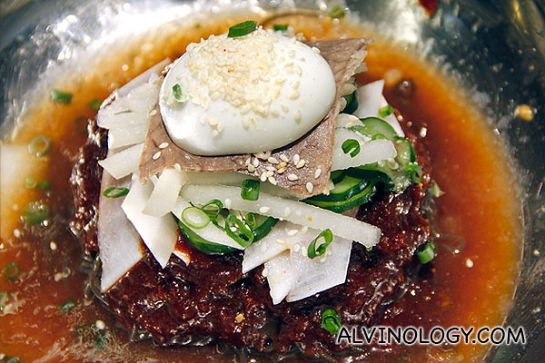 BORNGA Naeng Myum (buckwheat noodles in cold broth; $15)