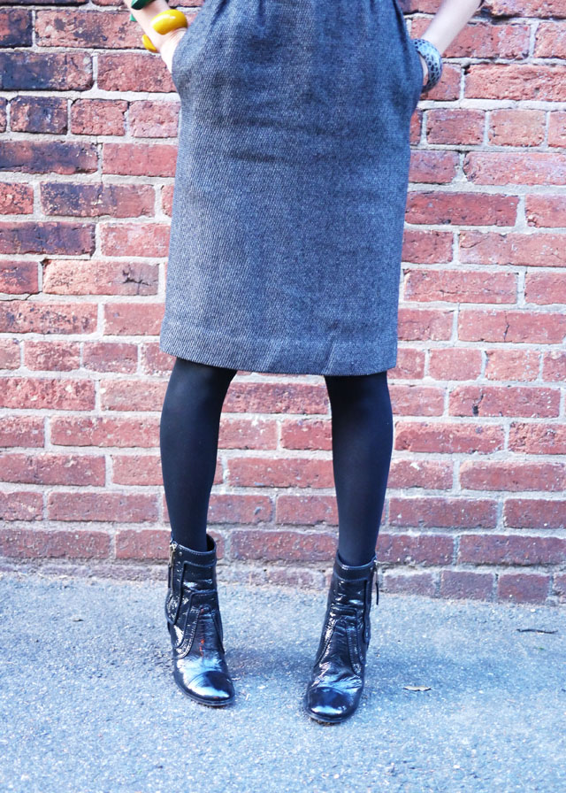 workwear stella mccartney boots vintage dior skirt my fair vanity style blog 5