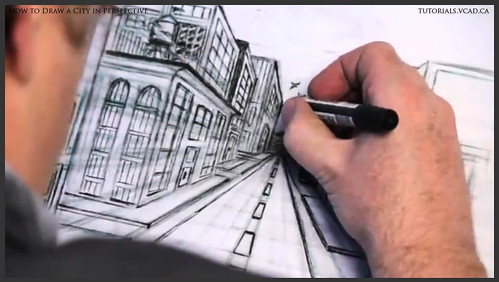learn how to draw city buildings in perspective 036