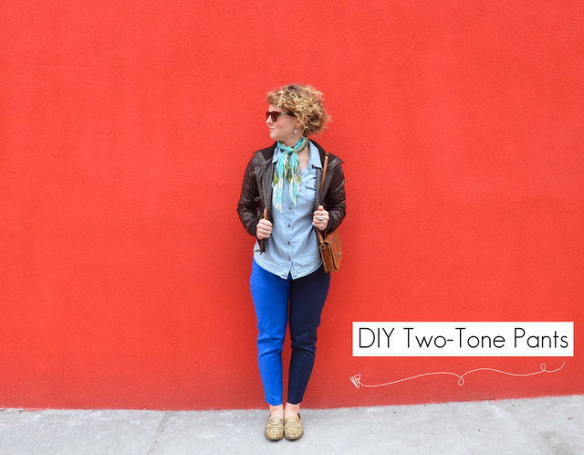 DIY Two-Tone Pants - Stars for Streetlights