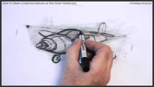 learn how to draw a cartoon airplane in two point perspective 038